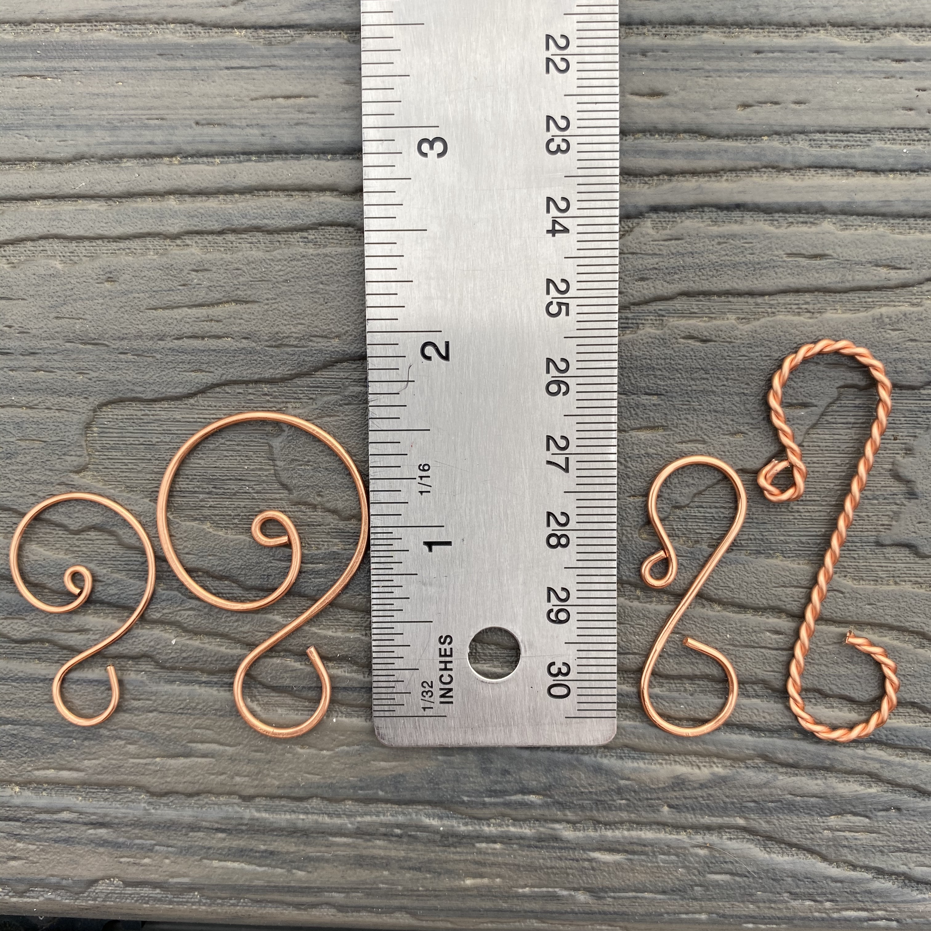 Twisted Gold Ornament Hooks, 2 length