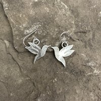 Sterling hummingbird earrings, view 3