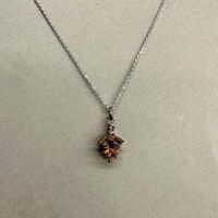 Copper pine hemlock cone pendant, 4