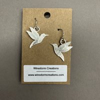 Sterling hummingbird earrings, view 5