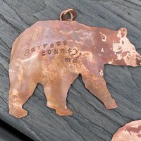 Garrett County MD Copper Bear Ornament
