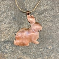 copper bunny rabbit ornament