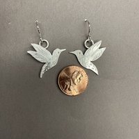 Sterling hummingbird earrings, view 4