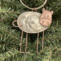 Spoon cow ornament, view 3