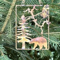 Bear, Pine, Deep Creek Lake contour mini picture ornament5