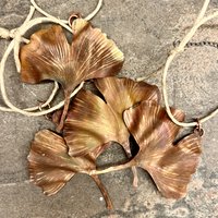 Variations Copper ginkgo leaf ornament