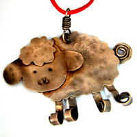 copper sheep ornament