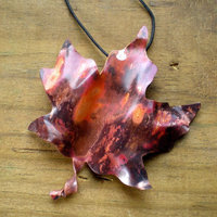 copper maple leaf ornament
