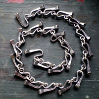 horseshoe nail equestrian link necklace