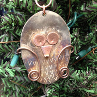 spoon owl ornament