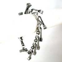 horseshoe nail equestrian link bracelet