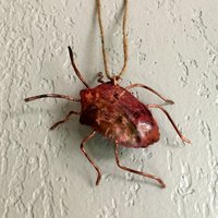 copper stink bug ornament