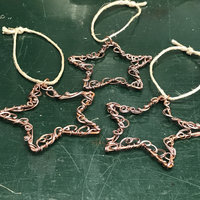 copper lacy star ornament, examples
