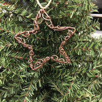 copper lacy star ornament