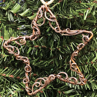 copper lacy star ornament