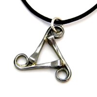 horseshoe nail triangle necklace