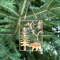 Bear, Pine, Deep Creek Lake contour mini picture ornament3