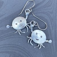 Sterling silver crab earrings, photo 5