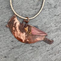 Copper cardinal ornament, example 2