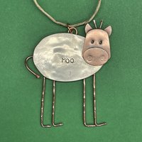 Spoon cow ornament, view 2