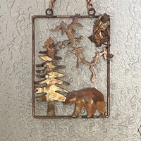 Bear, Pine, Deep Creek Lake contour mini picture ornament4