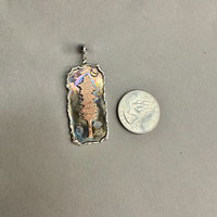 Evergreen pine mixed metal pendant #9, view 5