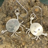 Sterling silver crab earrings, photo 1