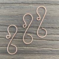 Mid-size simple ornament hook, rose gold.