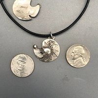 Nickel hedgehog necklace