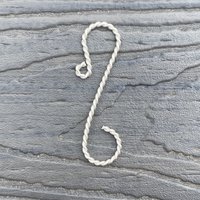 Twisted 2" ornament hooks, silver.