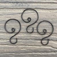 small black swirl ornament hooks