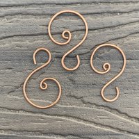 small copper swirl ornament hooks