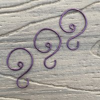 small purple swirl ornament hooks