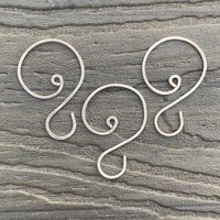 small silver swirl ornament hooks