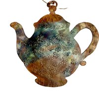 Copper Tea Kettle Ornament on white background