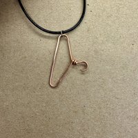 Miniature Coat Hanger Necklace, Choice of Sterling, Copper, Brass