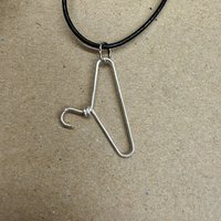 Miniature Coat Hanger Necklace, Choice of Sterling, Copper, Brass