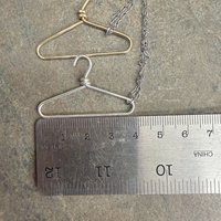 Miniature Coat Hanger Necklace, Choice of Sterling, Copper, Brass