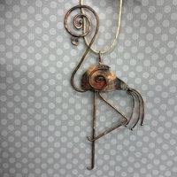 Copper Flamingo Ornament