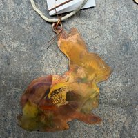 Copper Bunny Rabbit Ornament