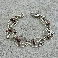 Mixed metal mushroom bracelet, photo 7