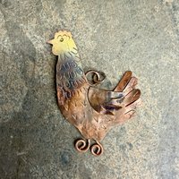 Copper Chicken or Rooster Ornament