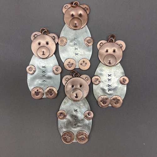 Spoon teddy bear ornament, variations.