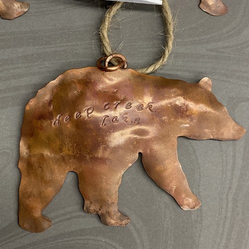 Deep Creek Lake Copper Bear Ornament