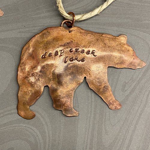 Deep Creek Lake Copper Bear Ornament