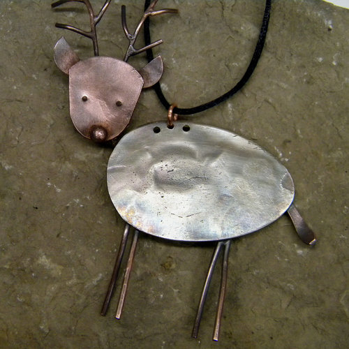 Spoon Deer Buck Reindeer Ornament
