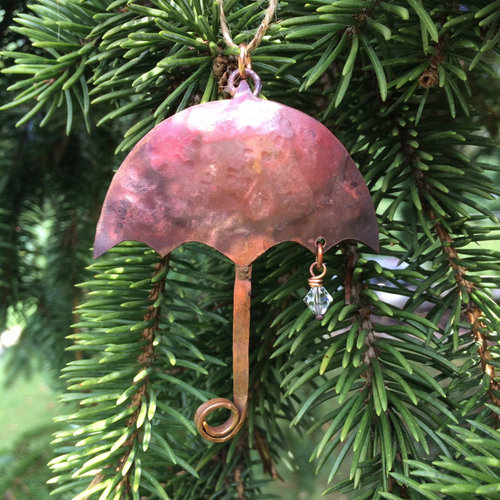 copper umbrella ornament