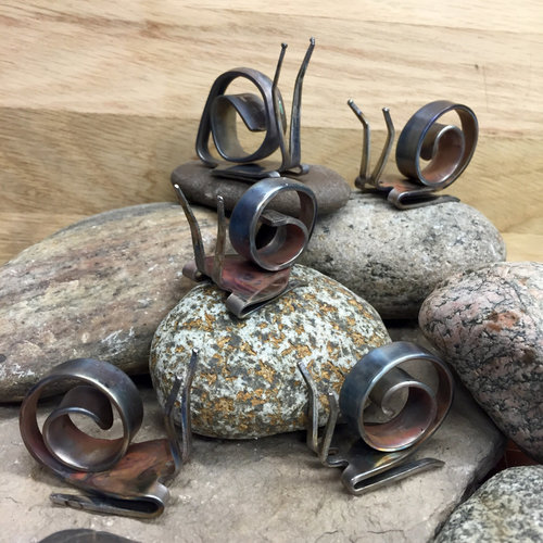 fork snail sculpture