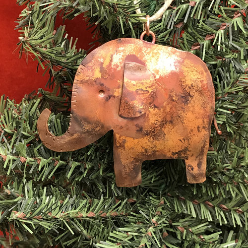 copper elephant ornament
