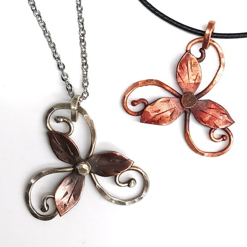triskelion necklace, sterling or copper